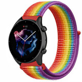Strap-it Bracelet nylon Amazfit GTR 3 (Pro) (arc-en-ciel)
