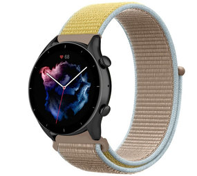Strap-it Bracelet nylon Amazfit GTR 3 (Pro) (camel)