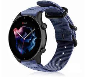 Strap-it Bracelet nylon boucle Amazfit GTR 3 (Pro) (bleu)