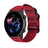 Strap-it Bracelet nylon boucle Amazfit GTR 3 (Pro) (rouge)