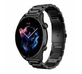Strap-it Bracelet acier Amazfit GTR 3 (Pro) (noir)