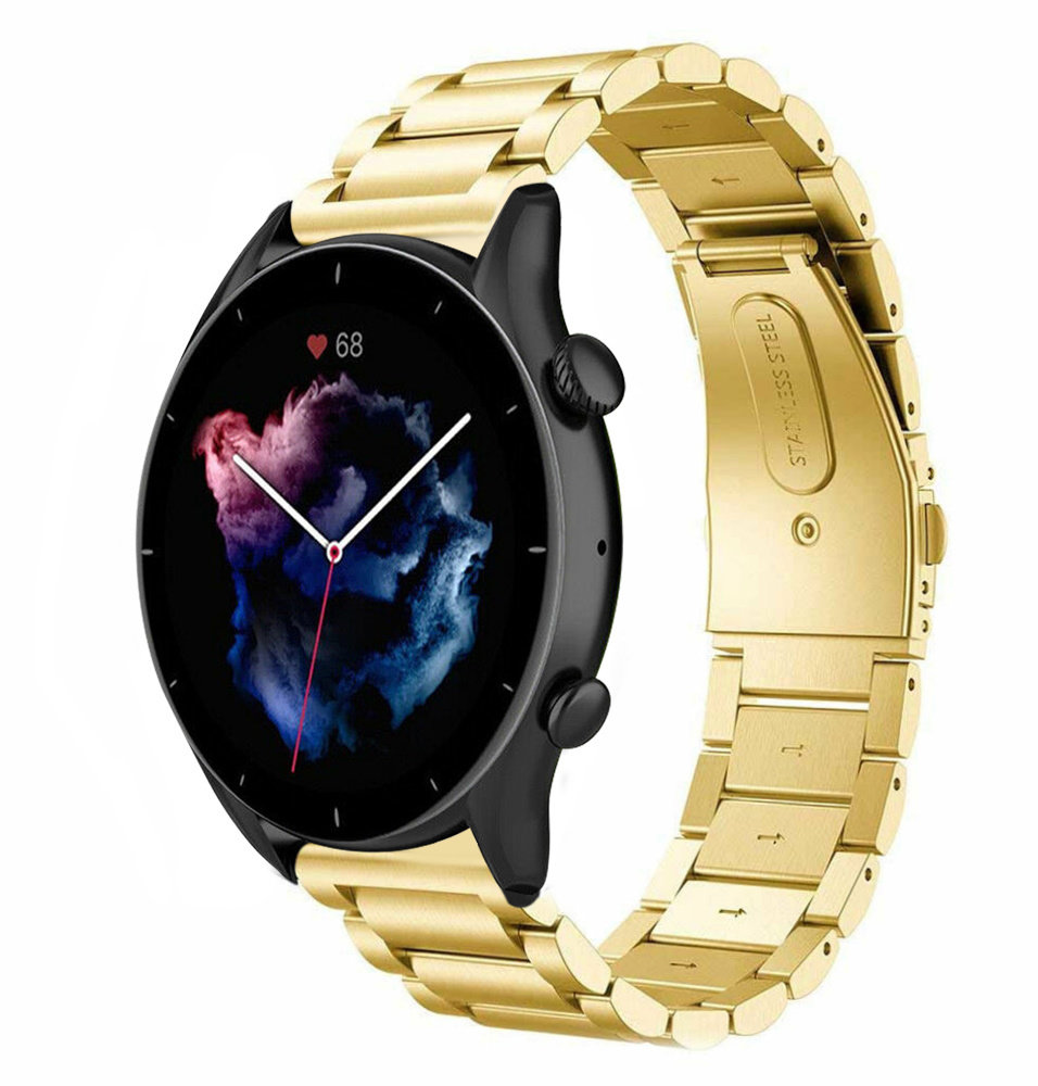 Strap-it Strap-it Bracelet acier Amazfit GTR 3 (Pro) (or)