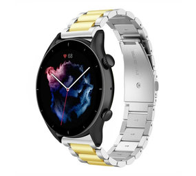 Strap-it Bracelet acier Amazfit GTR 3 (Pro) (argent/or)