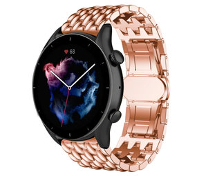 Strap-it Bracelet acier dragon Amazfit GTR 3 (Pro) (or rose)