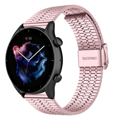 Strap-it Strap-it Bracelet acier inoxydable Amazfit GTR 3 (Pro) (rose) Strap-it Strap-it Bracelet acier inoxydable Amazfit GTR 3 (Pro) (rose)