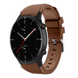 Strap-it Bracelet silicone Amazfit GTR 2 (brun café)