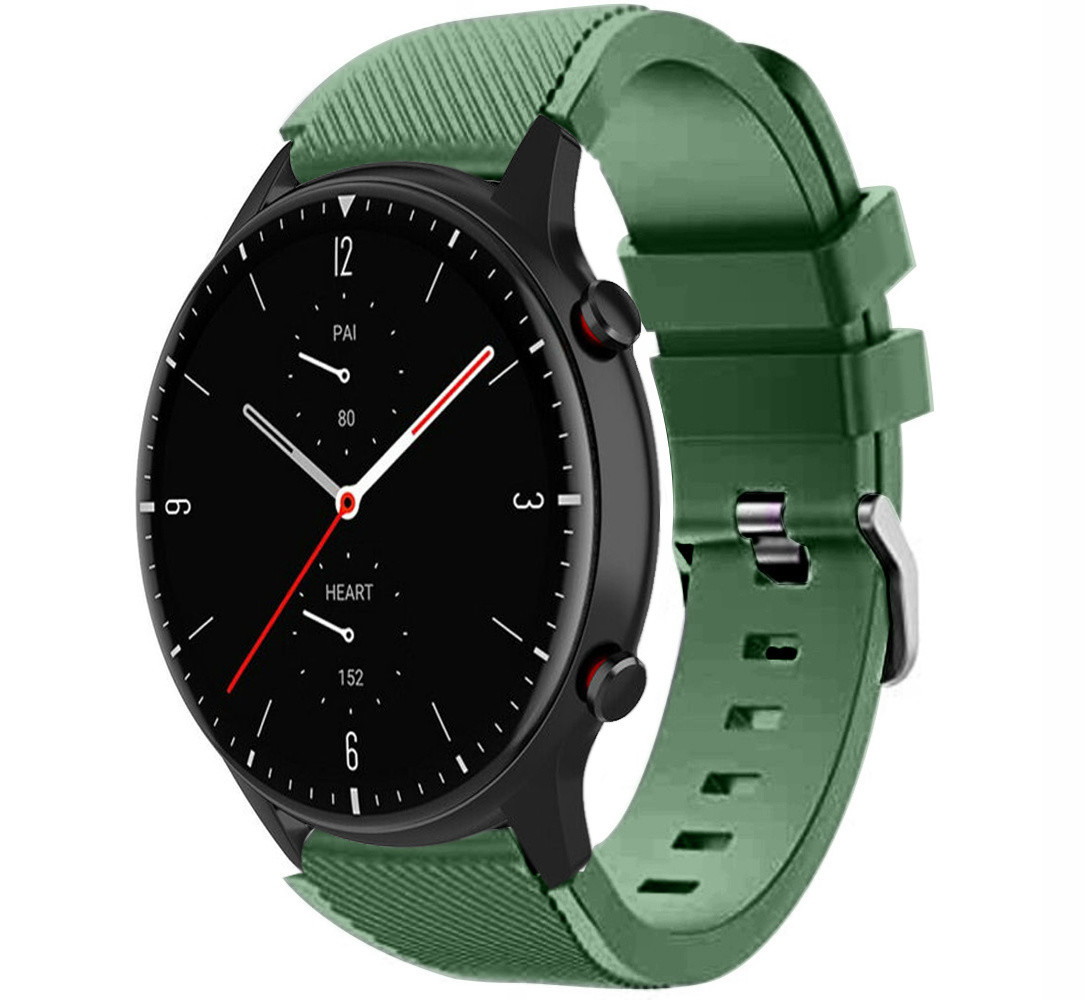 Strap-it Strap-it Bracelet silicone Amazfit GTR 2 (vert armée)