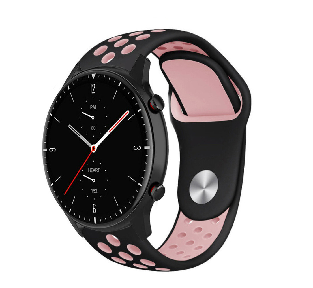 Strap-it Strap-it Bracelet sport Amazfit GTR 2 (noir/rose)