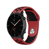 Strap-it Bracelet sport Amazfit GTR 2 (rouge/noir)