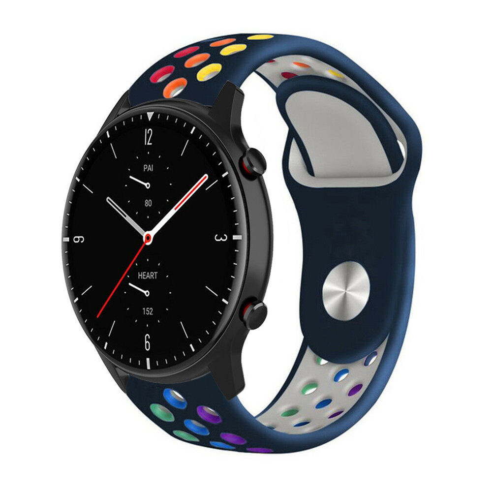 Strap-it Strap-it Bracelet sport Amazfit GTR 2 (bleu foncé coloré)