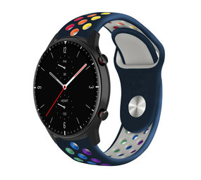 Strap-it Bracelet sport Amazfit GTR 2 (bleu foncé coloré)