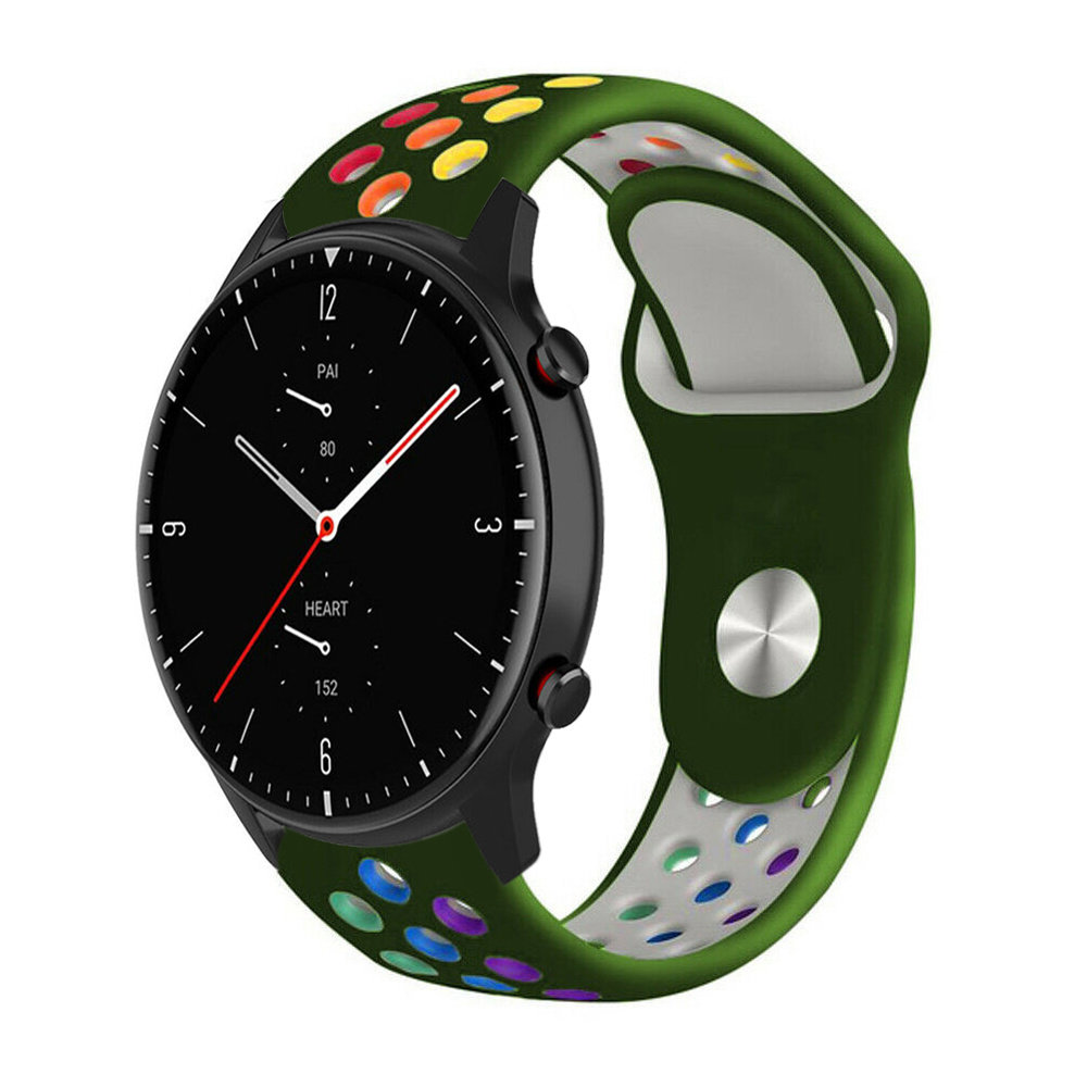 Strap-it Strap-it Bracelet sport Amazfit GTR 2 (vert armée coloré)