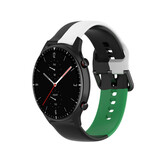 Strap-it Bracelet triple sport Amazfit GTR 2 (noir/blanc/vert)