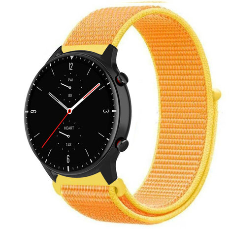 Strap-it Strap-it Bracelet nylon Amazfit GTR 2 (jaune clair)
