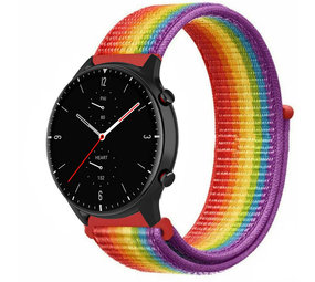 Strap-it Bracelet nylon Amazfit GTR 2 (arc-en-ciel)