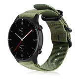 Strap-it Bracelet nylon boucle Amazfit GTR 2 (vert)