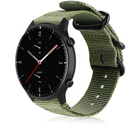 Strap-it Bracelet nylon boucle Amazfit GTR 2 (vert)