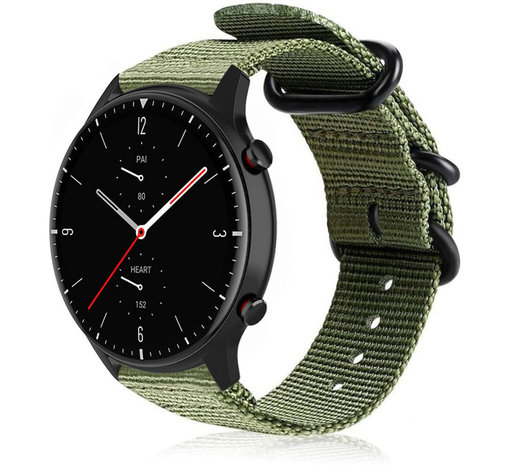Strap-it Strap-it Bracelet nylon boucle Amazfit GTR 2 (vert) Strap-it Strap-it Bracelet nylon boucle Amazfit GTR 2 (vert)