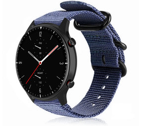 Strap-it Bracelet nylon boucle Amazfit GTR 2 (bleu)