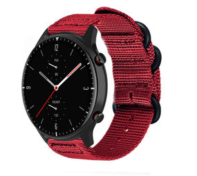 Strap-it Bracelet nylon boucle Amazfit GTR 2 (rouge)