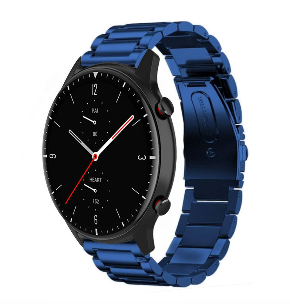 Strap-it Strap-it Bracelet acier Amazfit GTR 2 (bleu)