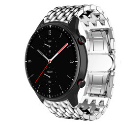 Strap-it Bracelet acier dragon Amazfit GTR 2 (argent)