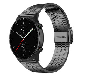Strap-it Bracelet acier inoxydable Amazfit GTR 2 (noir)