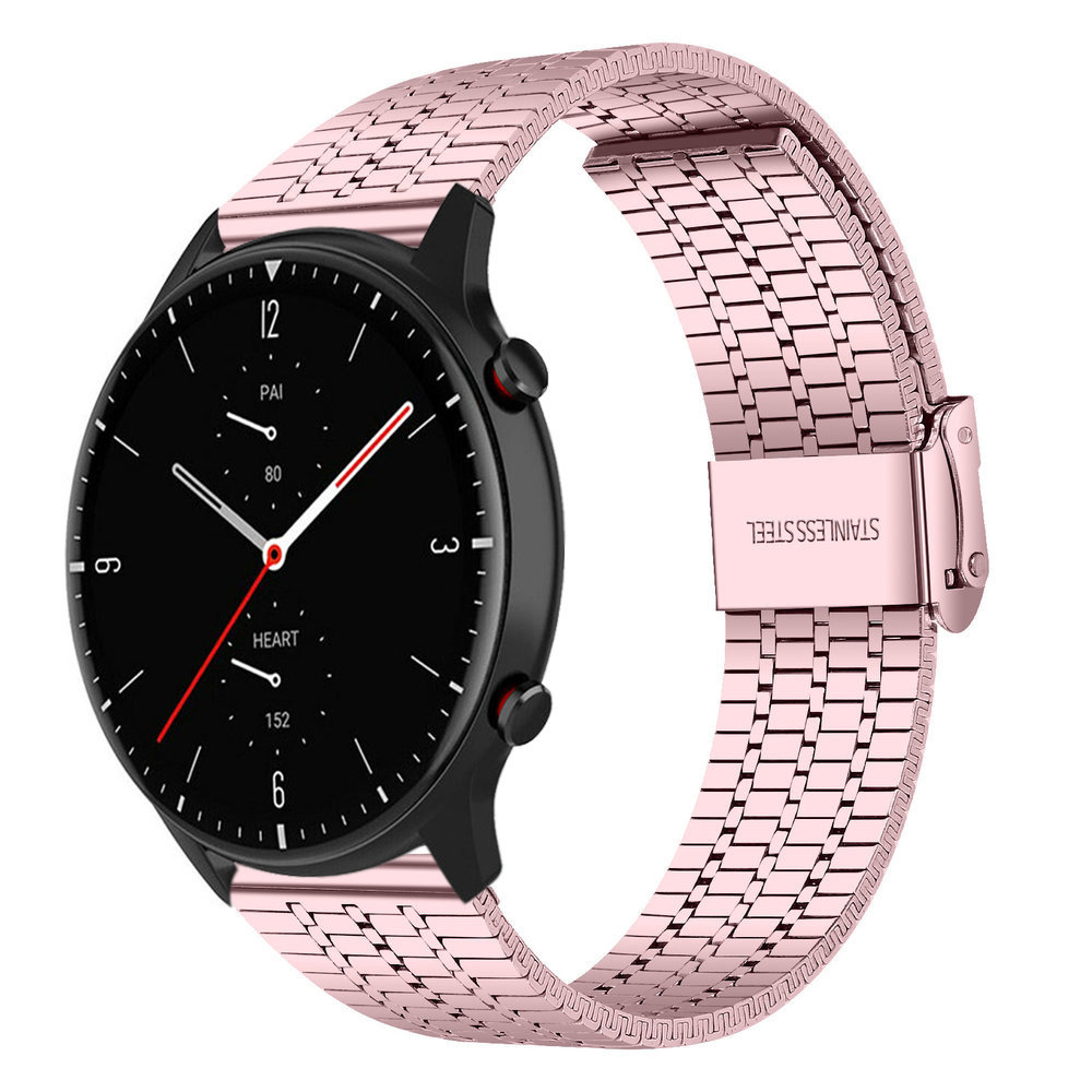 Strap-it Strap-it Bracelet acier inoxydable Amazfit GTR 2 (rose)