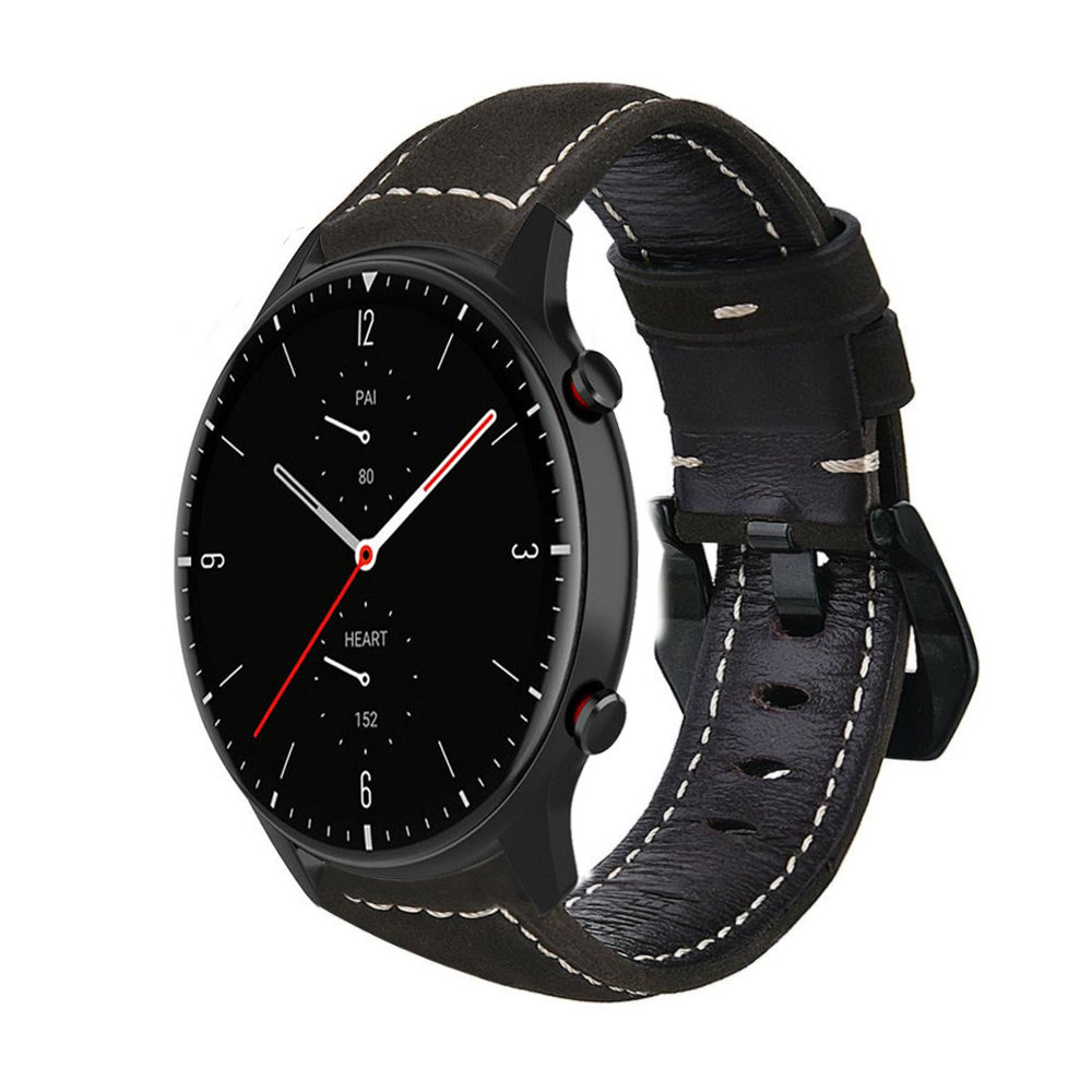 Strap-it Strap-it Bracelet cuir Amazfit GTR 2 (noir) Strap-it Strap-it Bracelet cuir Amazfit GTR 2 (noir)