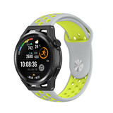 Strap-it Bracelet sport Huawei Watch GT Runner (gris/jaune) Strap-it Bracelet sport Huawei Watch GT Runner (gris/jaune)