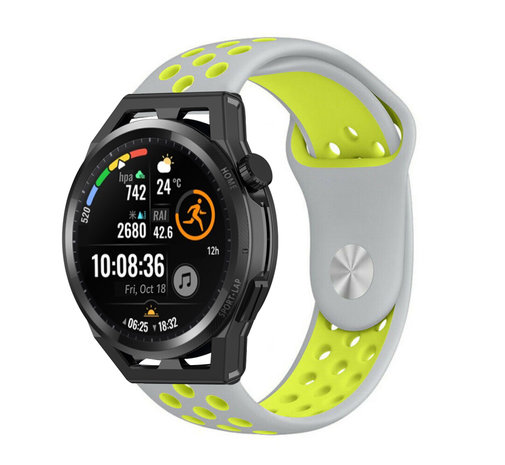 Strap-it Strap-it Bracelet sport Huawei Watch GT Runner (gris/jaune)