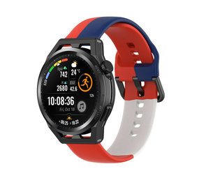 Strap-it Bracelet triple sport Huawei Watch GT Runner (rouge-blanc-bleu)