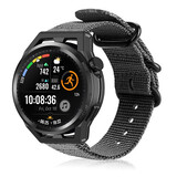 Strap-it Bracelet á boucle en nylon Huawei Watch GT Runner (noir)