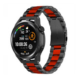 Strap-it Bracelet acier Huawei Watch GT Runner (noir/rouge)