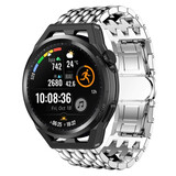 Strap-it Bracelet acier dragon Huawei Watch GT Runner (argent)