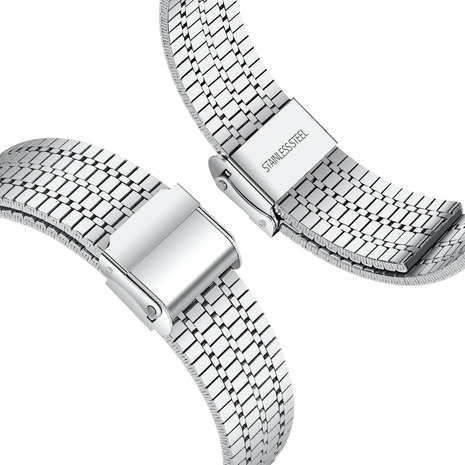 Strap-it Strap-it Bracelet acier inoxydable Huawei Watch GT Runner (argent) Strap-it Strap-it Bracelet acier inoxydable Huawei Watch GT Runner (argent)
