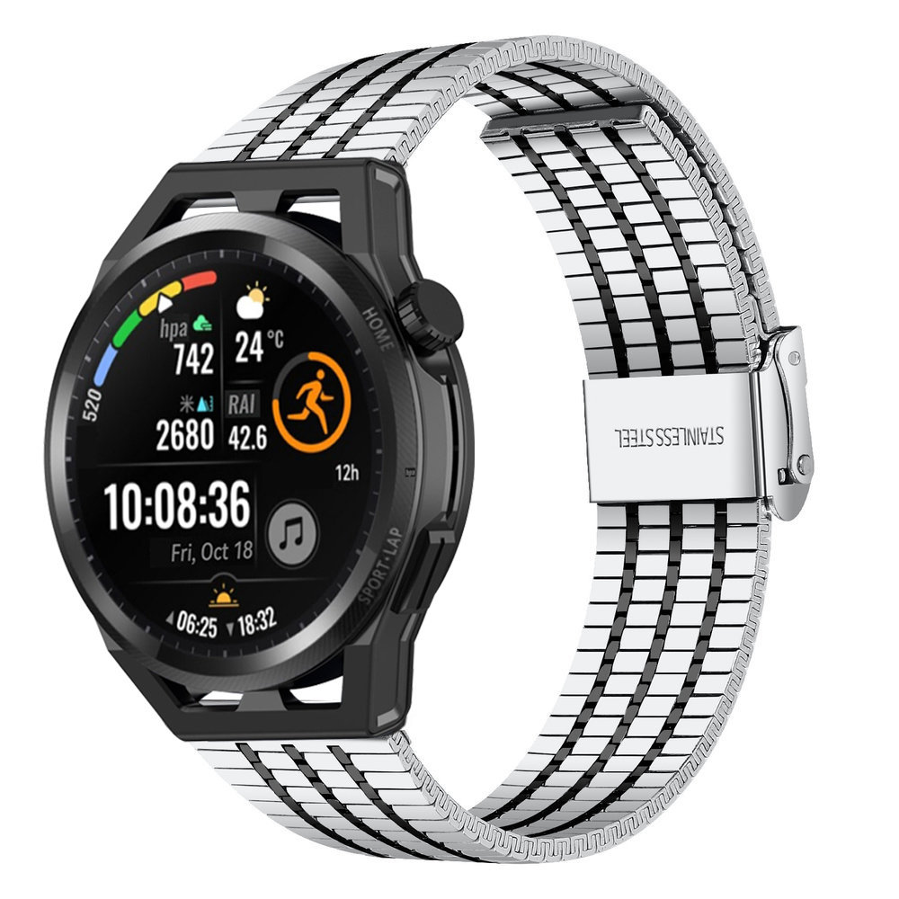 Strap-it Strap-it Bracelet acier inoxydable Huawei Watch GT Runner (argent/noir)
