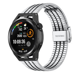 Strap-it Bracelet acier inoxydable Huawei Watch GT Runner (argent/noir)