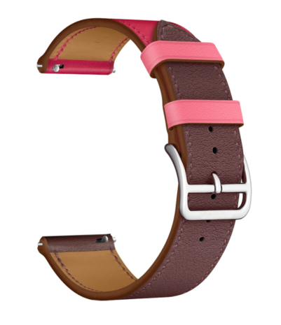 Strap-it Strap-it Bracelet cuir Huawei Watch GT Runner (rose vif/marron rouge)