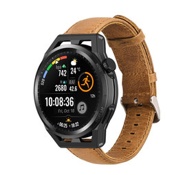 Strap-it Bracelet cuir Huawei Watch GT Runner (marron)
