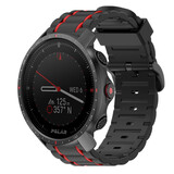 Strap-it Bracelet sport boucle Polar Grit X Pro (noir/rouge)