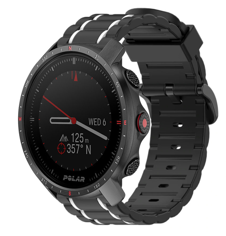 Strap-it Strap-it Bracelet sport boucle Polar Grit X Pro (noir/blanc) Strap-it Strap-it Bracelet sport boucle Polar Grit X Pro (noir/blanc)