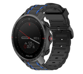 Strap-it Bracelet sport boucle Polar Grit X Pro (noir/bleu)