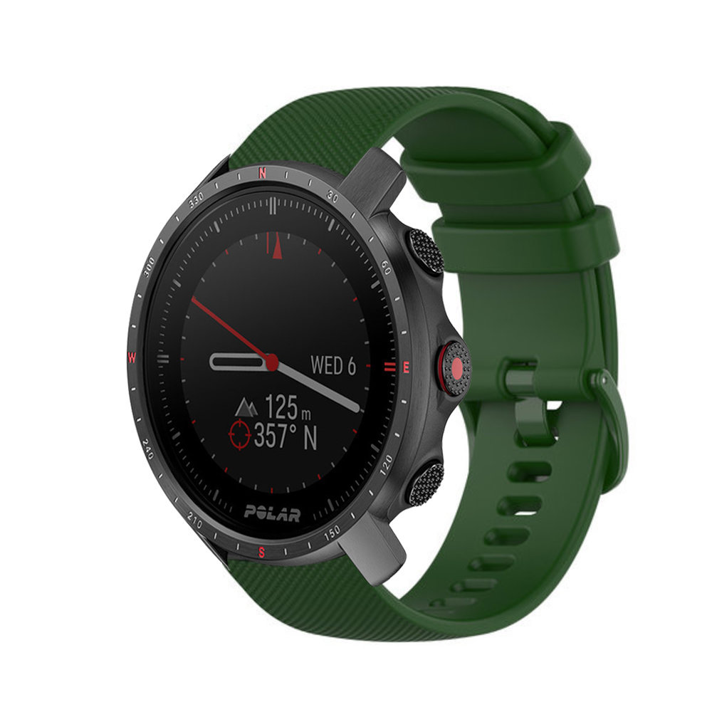 Strap-it Strap-it Bracelet silicone Polar Grit X Pro (vert armée)