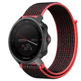 Strap-it Bracelet nylon Polar Grit X Pro (noir/rouge)