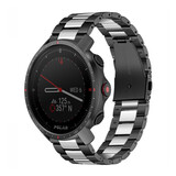 Strap-it Bracelet acier Polar Grit X Pro (noir/argent)