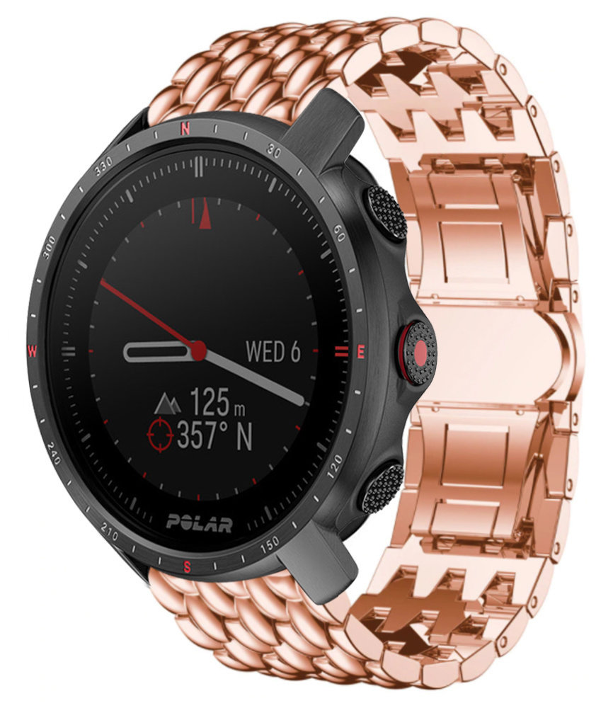 Strap-it Strap-it Bracelet acier dragon Polar Grit X Pro (or rose) Strap-it Strap-it Bracelet acier dragon Polar Grit X Pro (or rose)