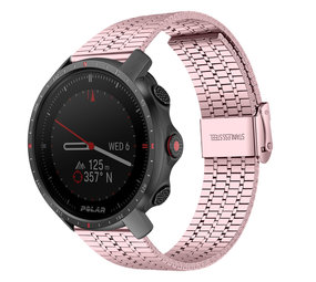Strap-it Bracelet acier inoxydable Polar Grit X Pro (rose)