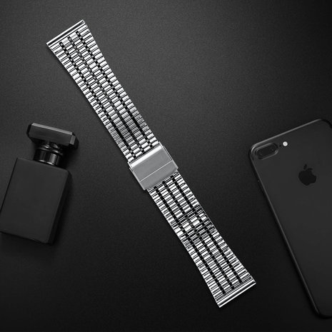 Strap-it Strap-it Bracelet acier inoxydable Polar Grit X Pro (argent/noir)