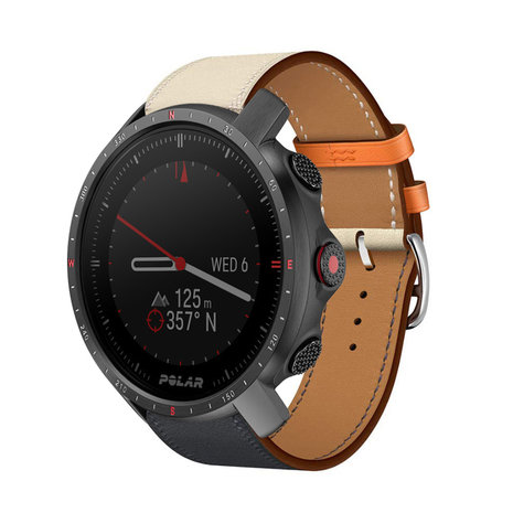 Strap-it Strap-it Bracelet cuir Polar Grit X Pro (blanc/bleu foncé)